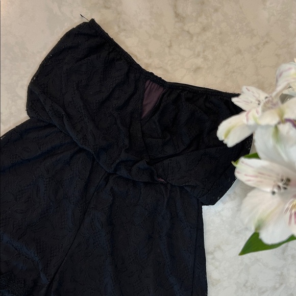 Free People Tahlia Black Lace Strapless Romper - Picture 8 of 10